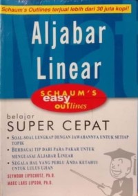 Image of Aljabar Linear Schaum's easy Outlines