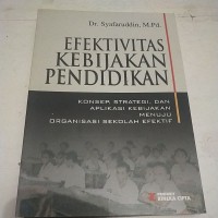 Image of Efektivitas Kebijakan Pendidikan