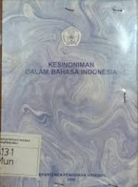 Image of Kesinoniman dalam Bahasa Indonesia