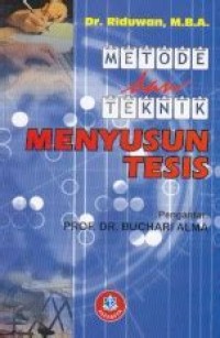 Image of Metode dan Teknik Menyusun Tesis