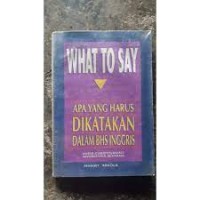 Image of What To Say